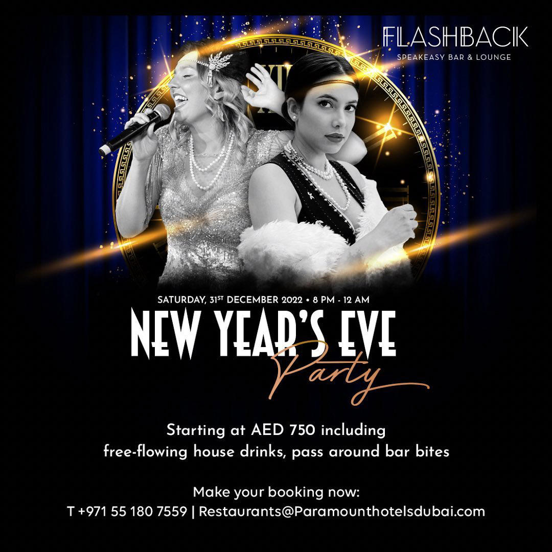 Paramount Hotel Dubai - Flashback with us to Roaring 20s this magic NYE night #flashbackspeakeasy